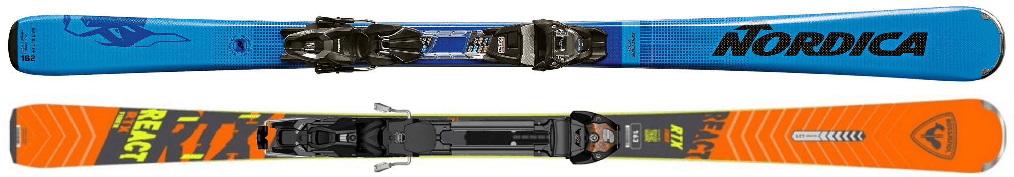 Ski Basic - Nordica Spitfire 73 R, Rossignol React RTX Fiber